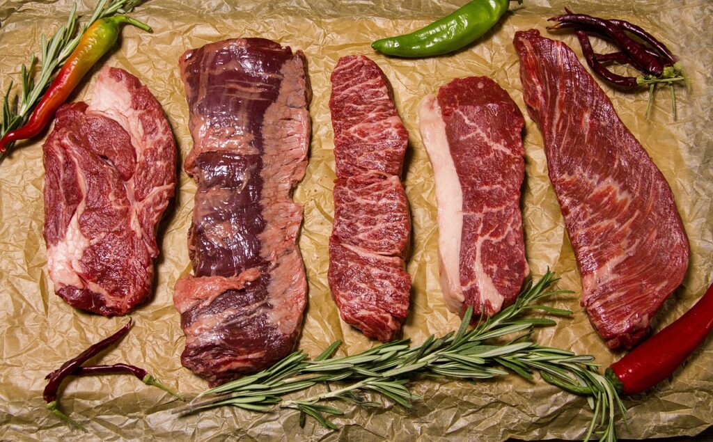 carnivore diet, meat, steaks, and beef